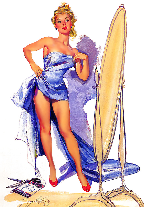Vintage pin-up drawings 3 (non-nude) #4744064