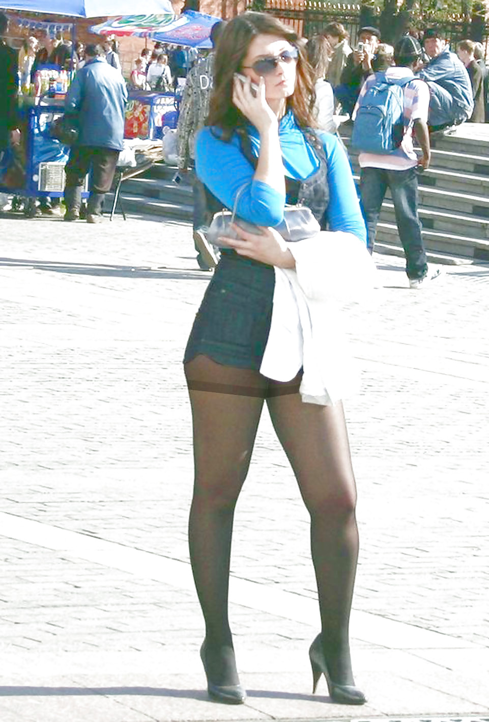 En las calles 021 - chicas de pantimedias negras (1x upskirt)
 #12837512