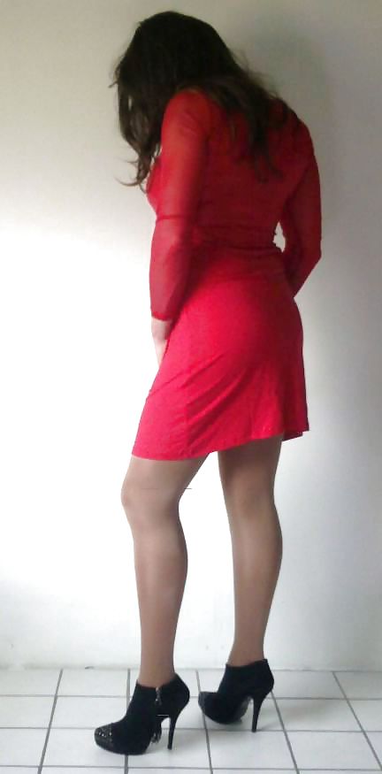 Neuen Glänzenden Roten Kleid Cd Tv Weichei. Mich ! #7515155