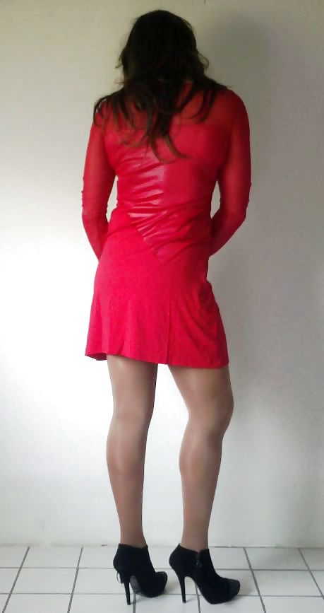 Neuen Glänzenden Roten Kleid Cd Tv Weichei. Mich ! #7515172