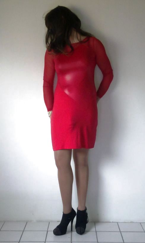 ¡Nuevo vestido rojo brillante cd tv sissy. yo !
 #7515181