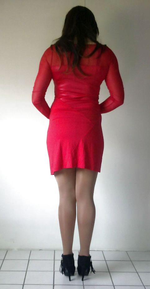 Neuen Glänzenden Roten Kleid Cd Tv Weichei. Mich ! #7515202