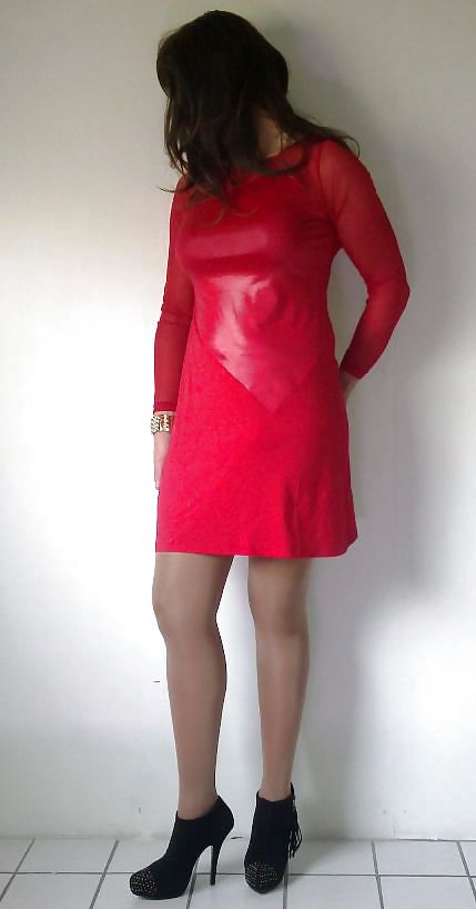 Neuen Glänzenden Roten Kleid Cd Tv Weichei. Mich ! #7515208