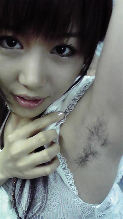 Japanese and Chinese girls with hairy armpits picture