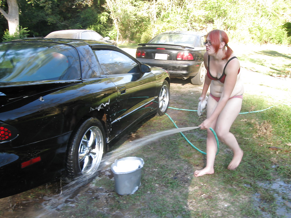 Cassie and gf washing my trans am #13493462