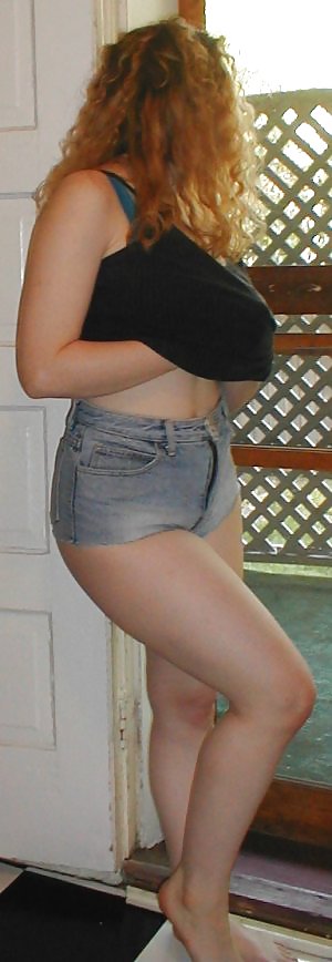 Kira Redhead Beginner Poses In Jean Shorts #9572848