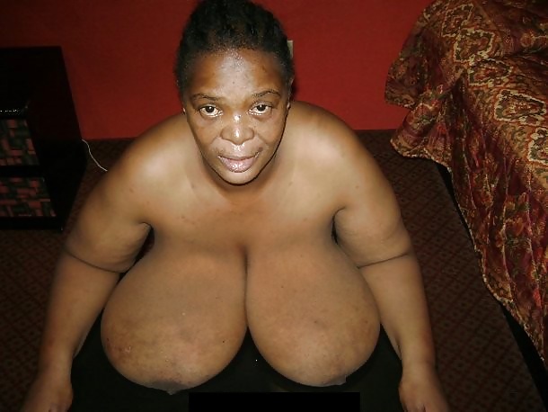 BLACK GRANNY SHOW HER HUGE BOOBS  #21944687