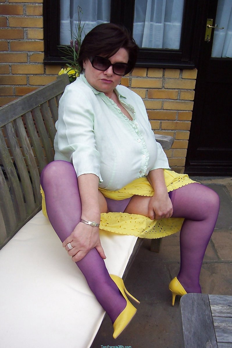 Toni F in Purple stockings 2 #3412629