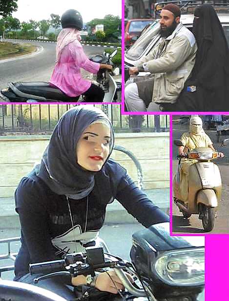 Motorcyc hijabniqa jilbab arab turbanli tudung paki hijabi #16817211