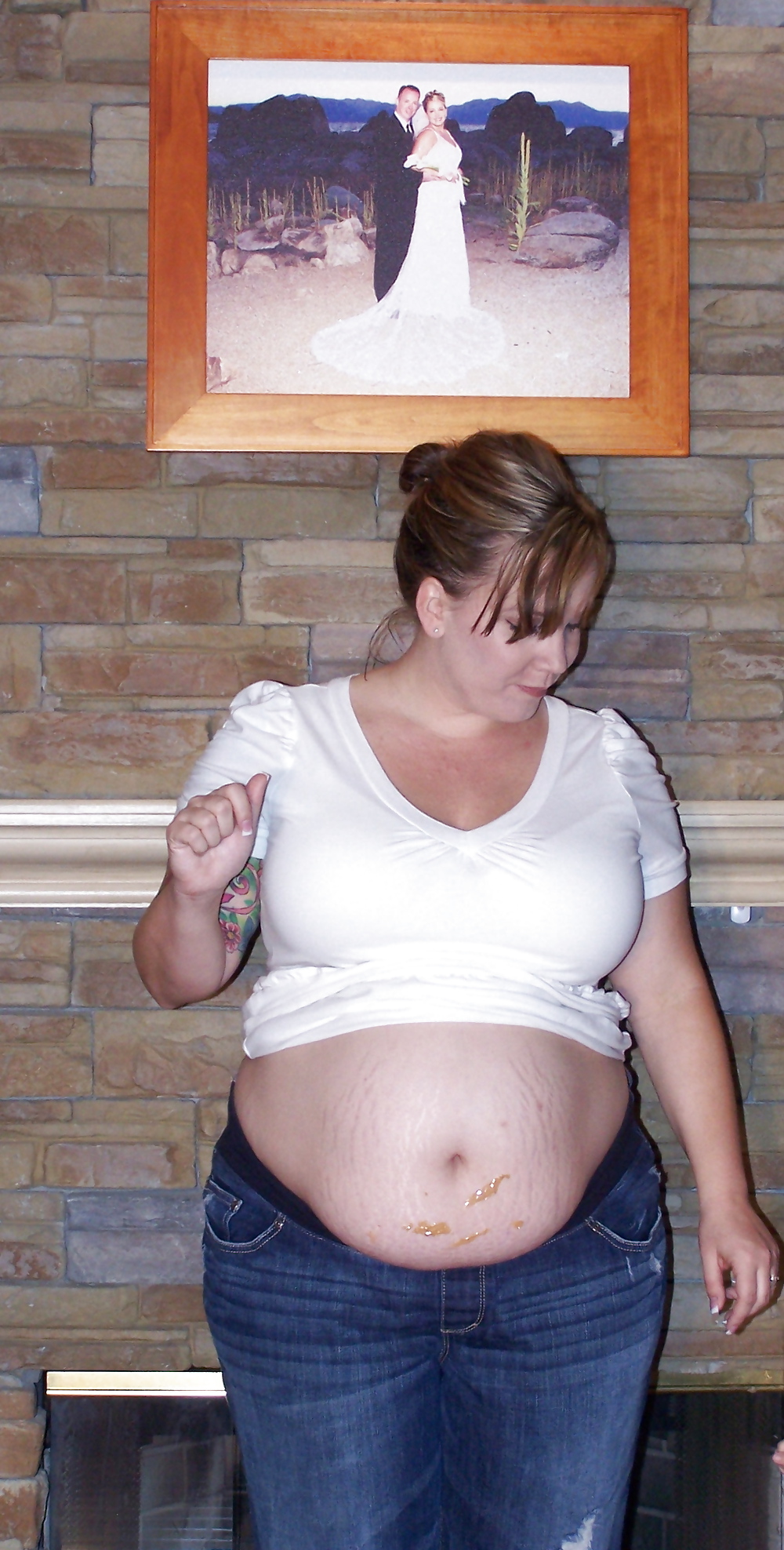 Pregnant lauren- with clothes big boobs #3791376