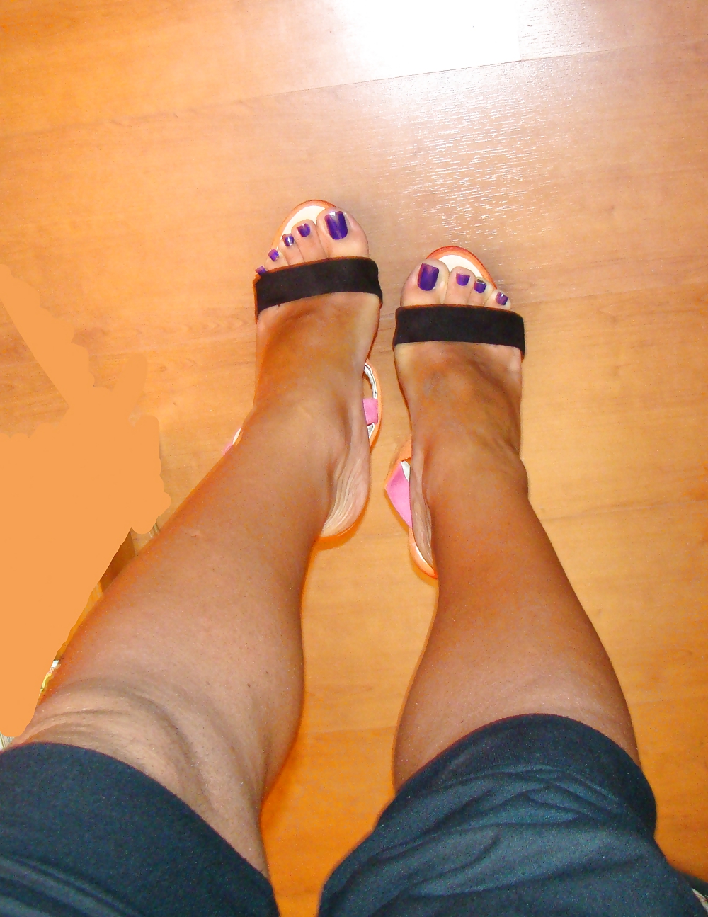 My new platforms and my nails painted