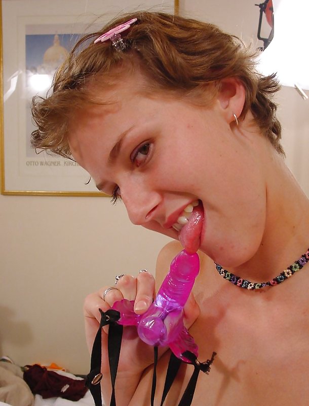 Teen with a butterfly dildo - N. C.  #11134590