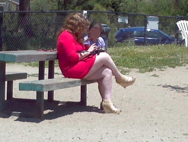 Sexy BBW Big Thighs-Candid Public  #8805736