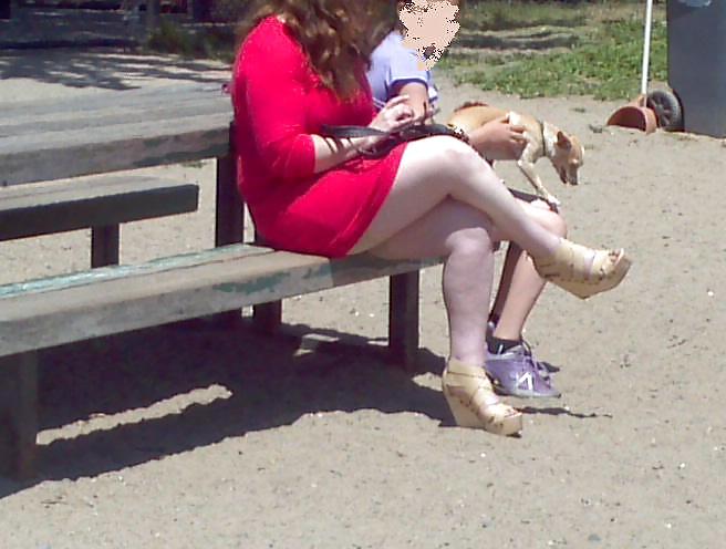 Sexy BBW Big Thighs-Candid Public  #8805759