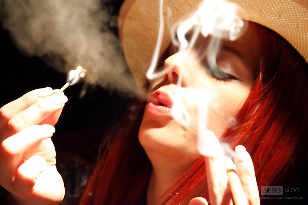 Smoking teen redhead. #1615932