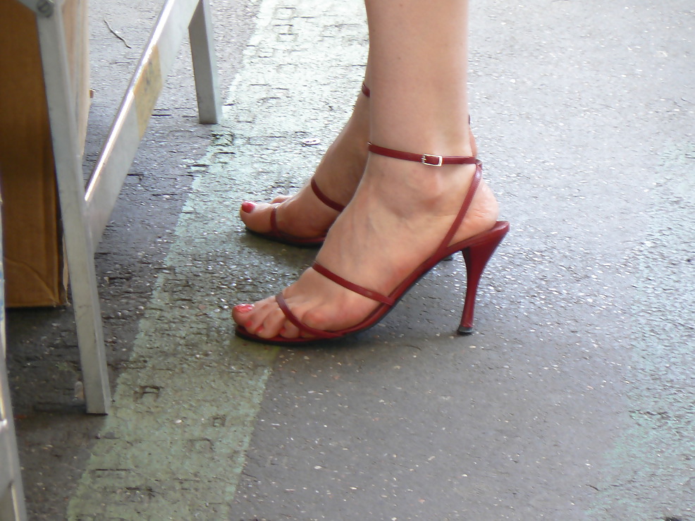 Feet and heels on the street 2 #19150787