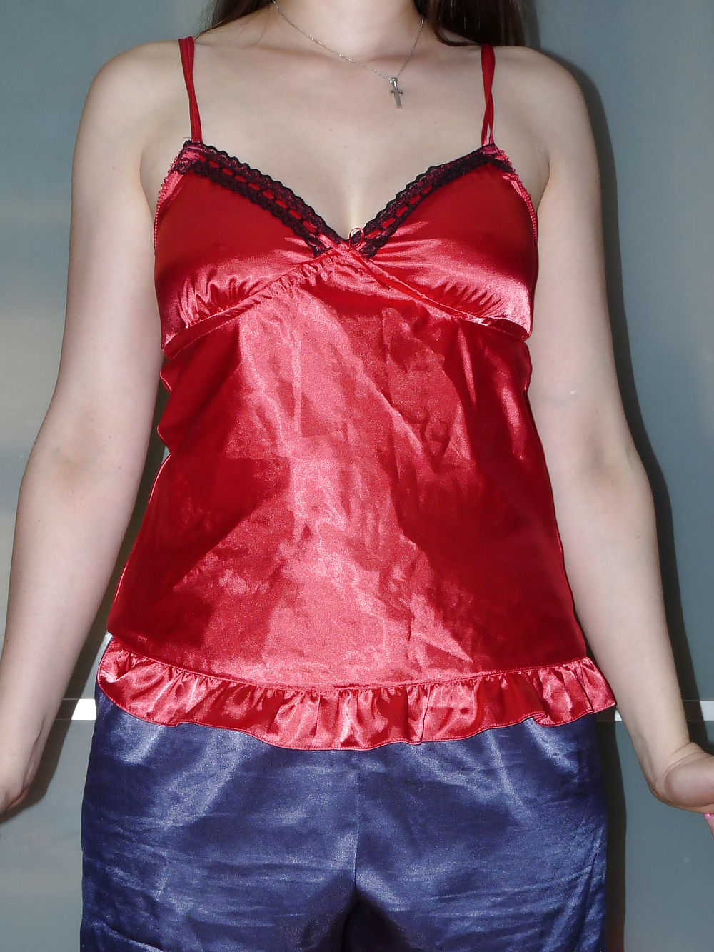 Wifes silk satin shiny corsagen corsets tops #22022382