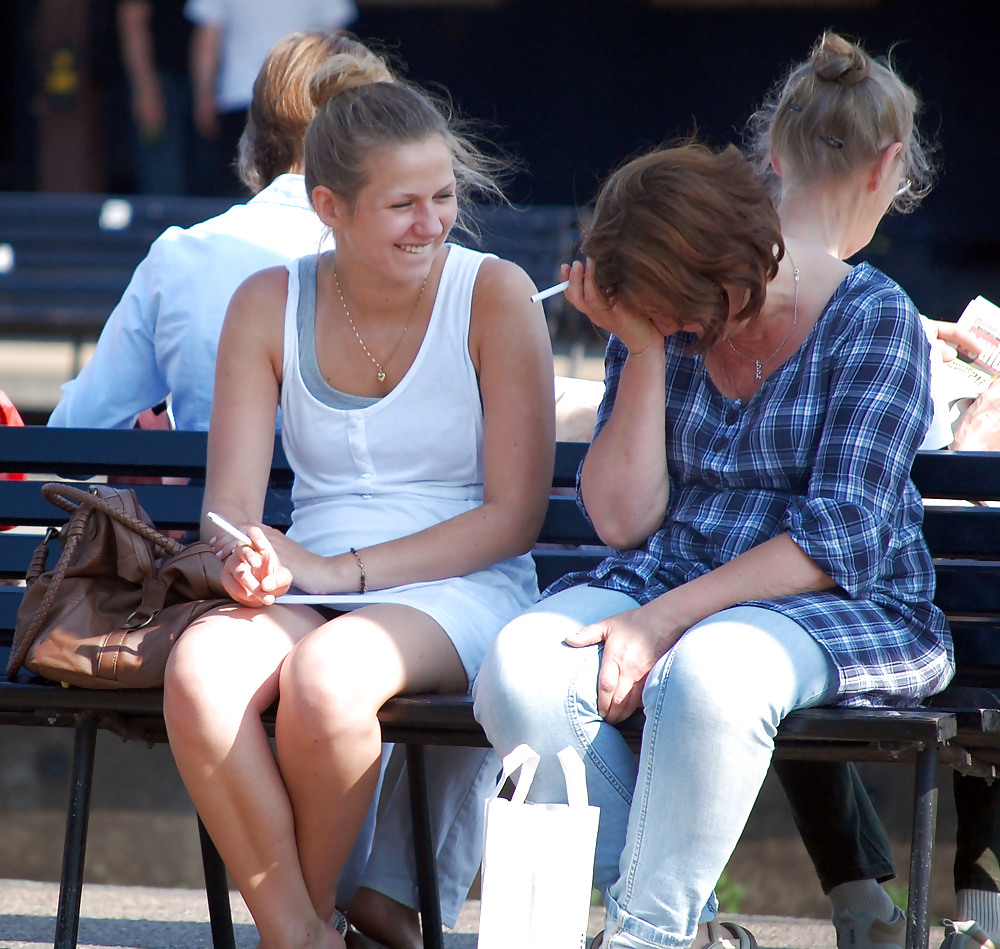 Mothers and Daughters Smoking #7323426