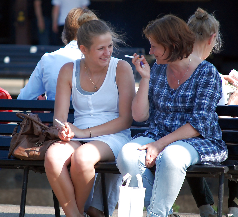 Mothers and Daughters Smoking #7323445