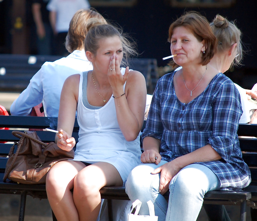 Mothers and Daughters Smoking #7323469