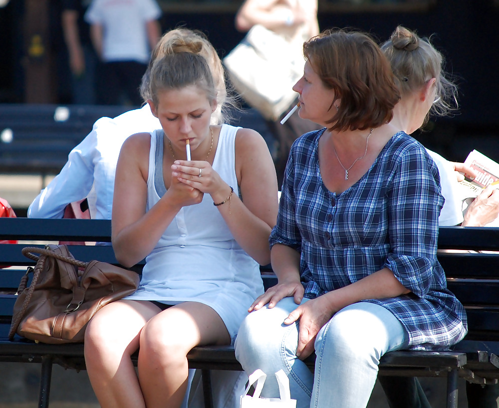 Mothers and Daughters Smoking #7323551