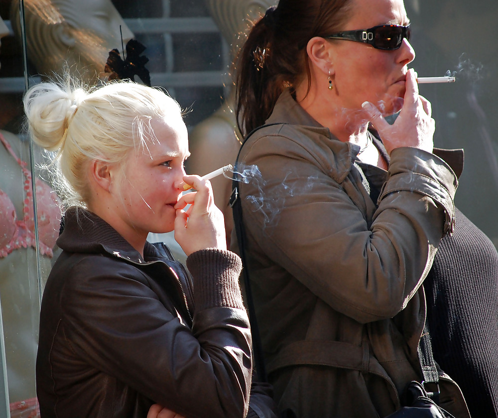 Mothers and Daughters Smoking #7323761