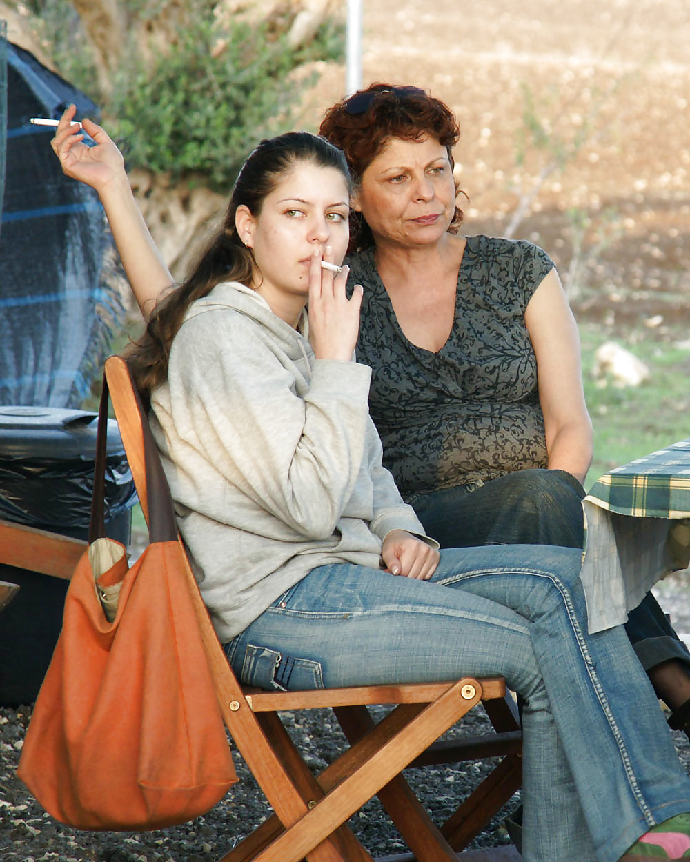 Mothers and Daughters Smoking #7324435