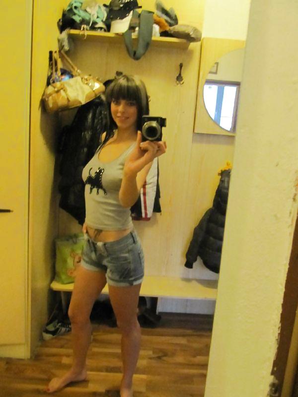 Brunette in mirror #3942641