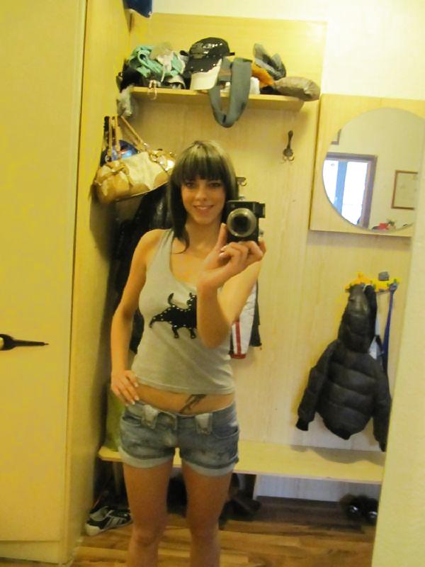 Brunette in mirror #3942701