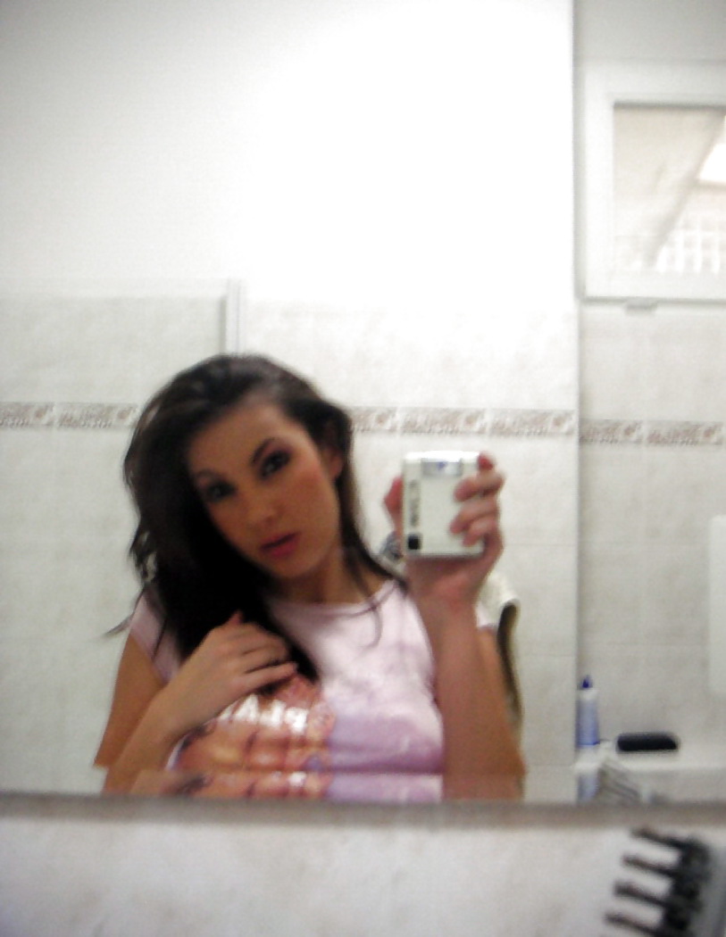 Busty Brunette Babe Self Shot #3776127