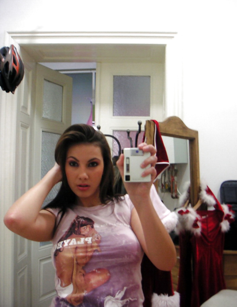 Busty Brunette Babe Self Shot #3776136