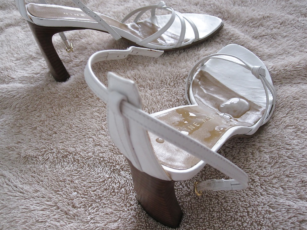 White Nine West Heels #4110996