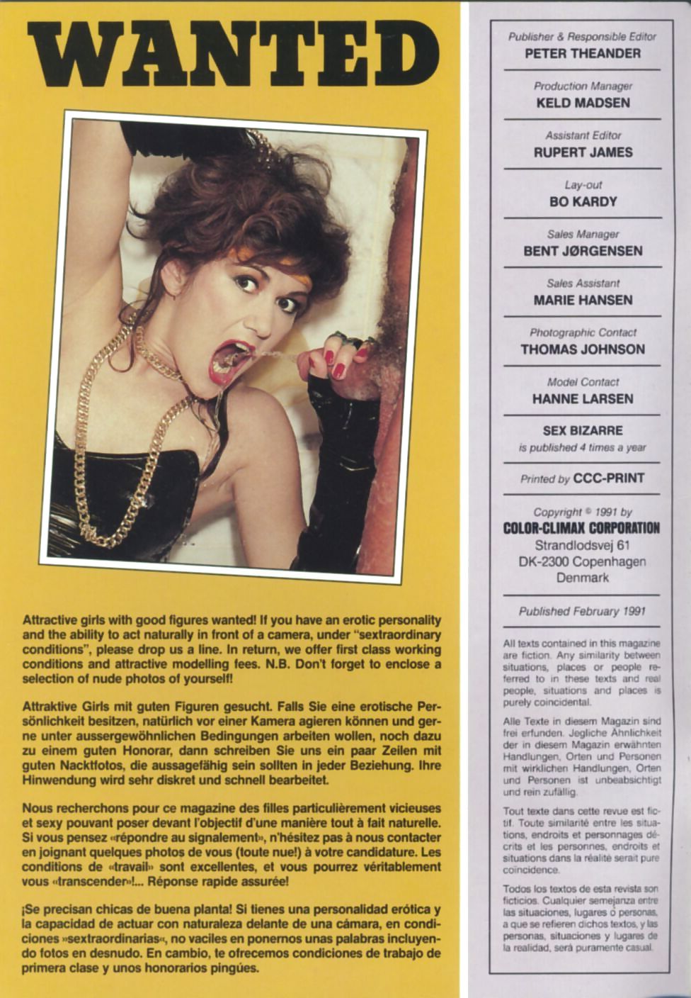 Vintage Magazine Sexe Bizarre 51-1991 #3610126