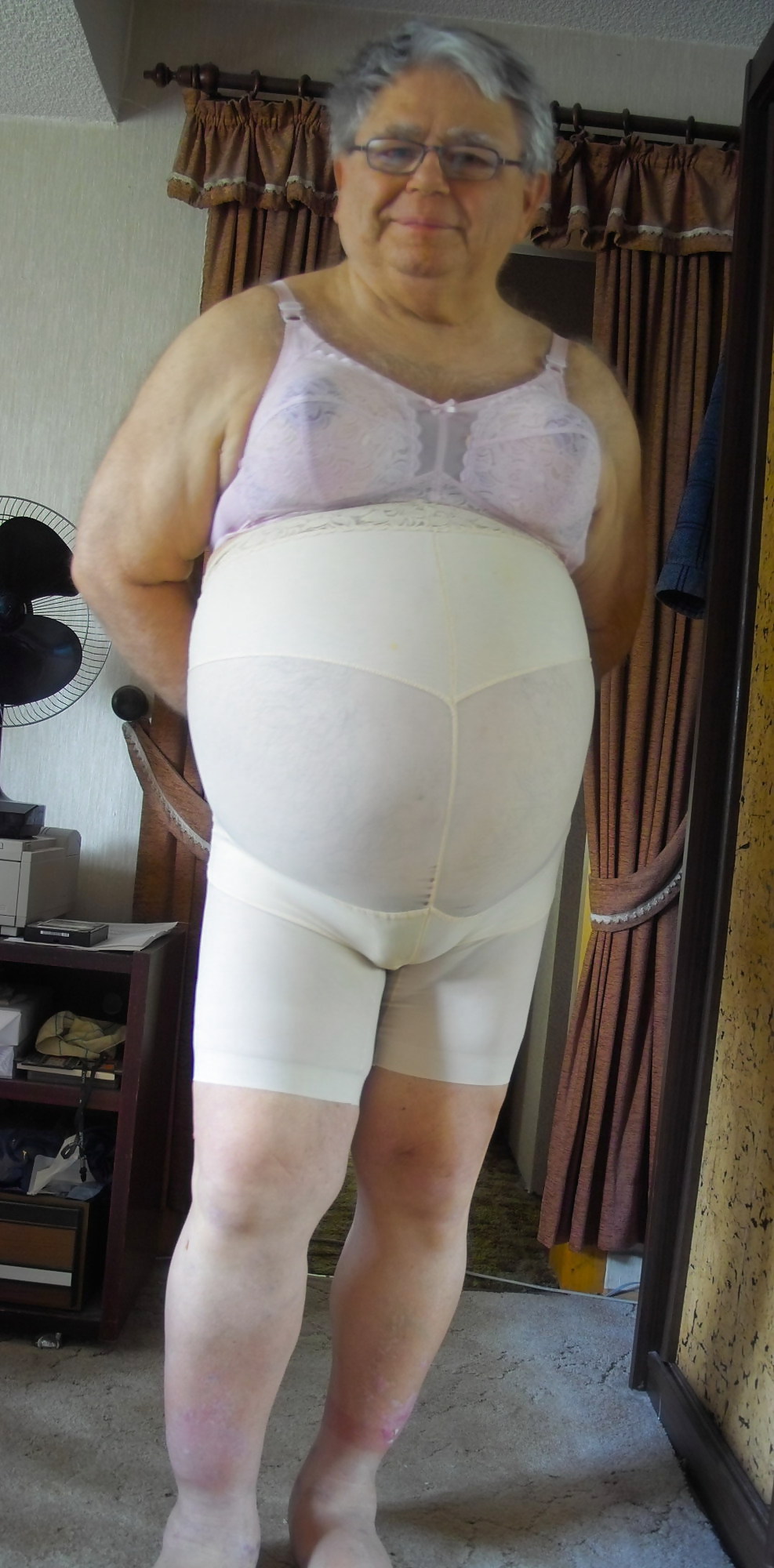 Pink bra and panty girdle #13503441