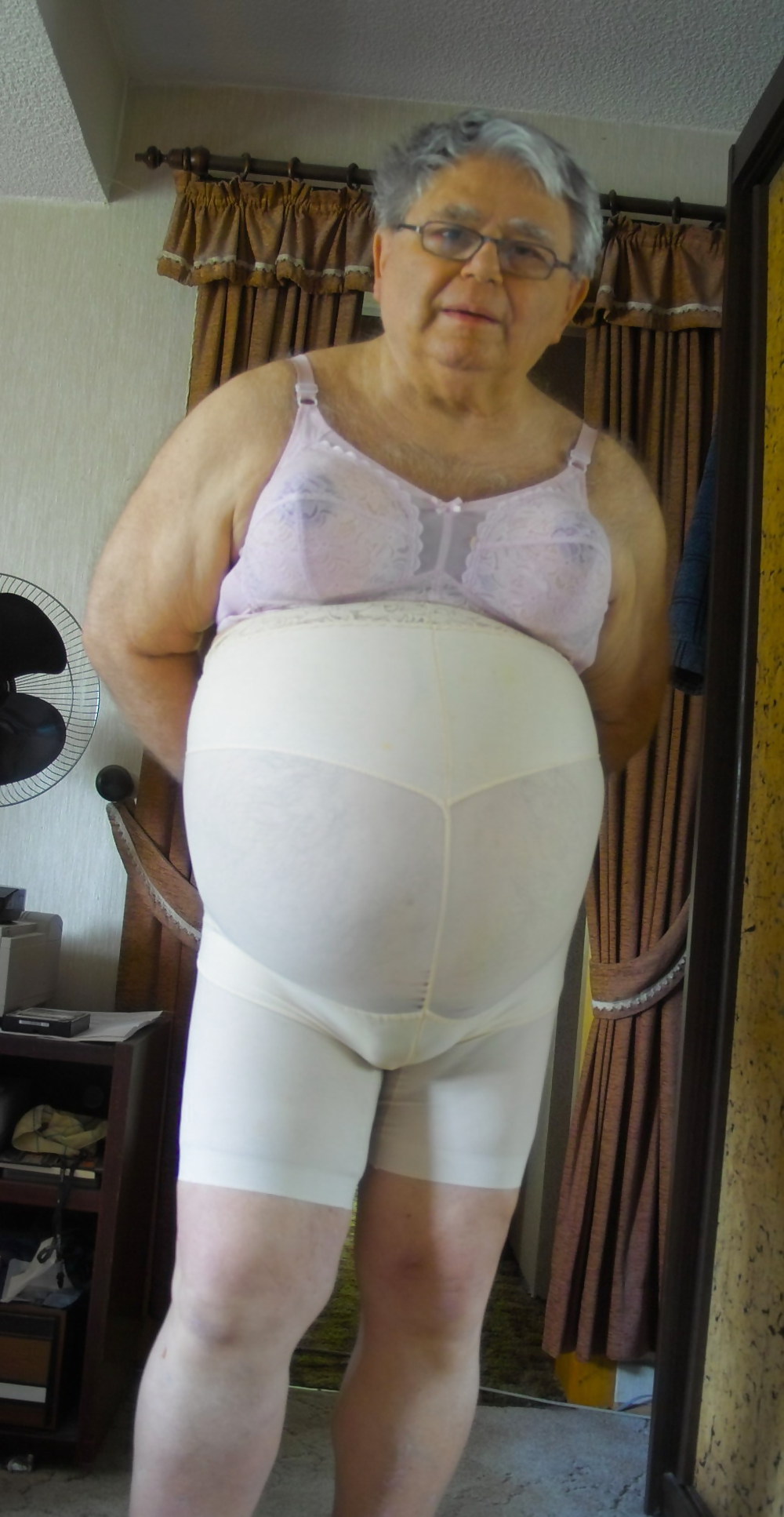 Pink bra and panty girdle #13503450