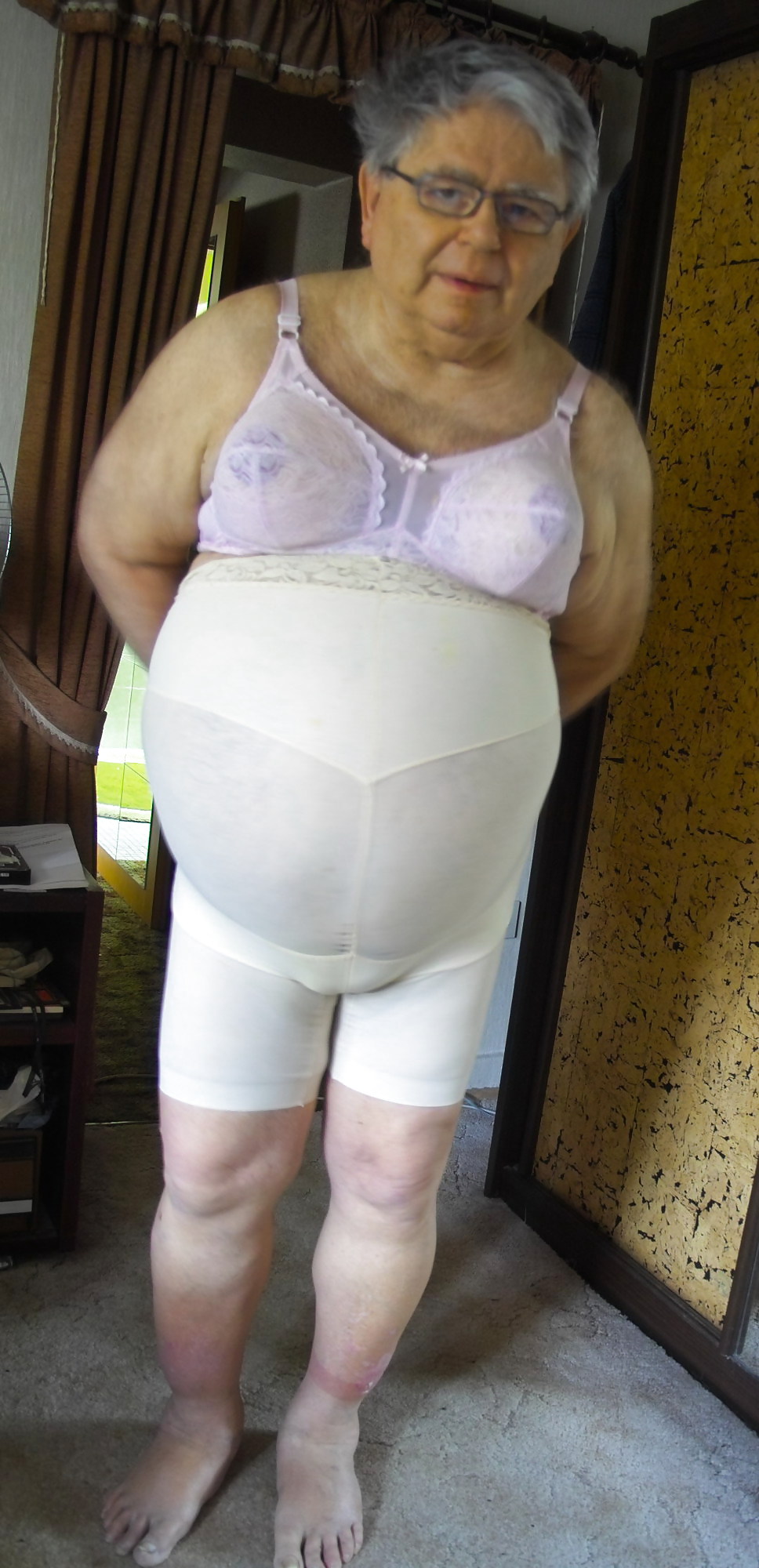 Pink bra and panty girdle #13503498