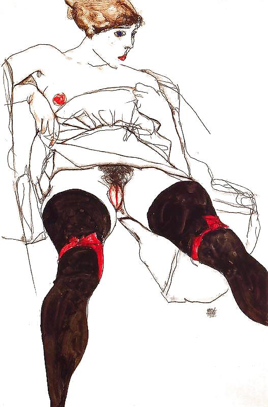 Egon Schiele - Art érotique #13218762