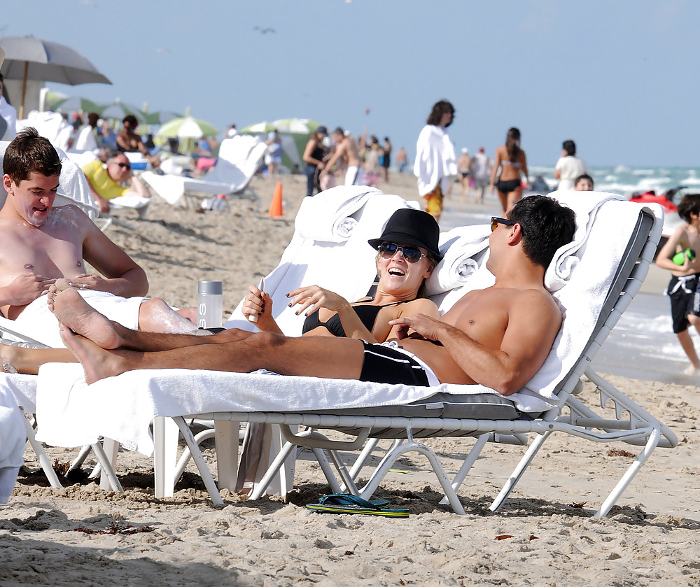 Jenny McCarthy In A Black Bikini At A Miami Beach #3226073