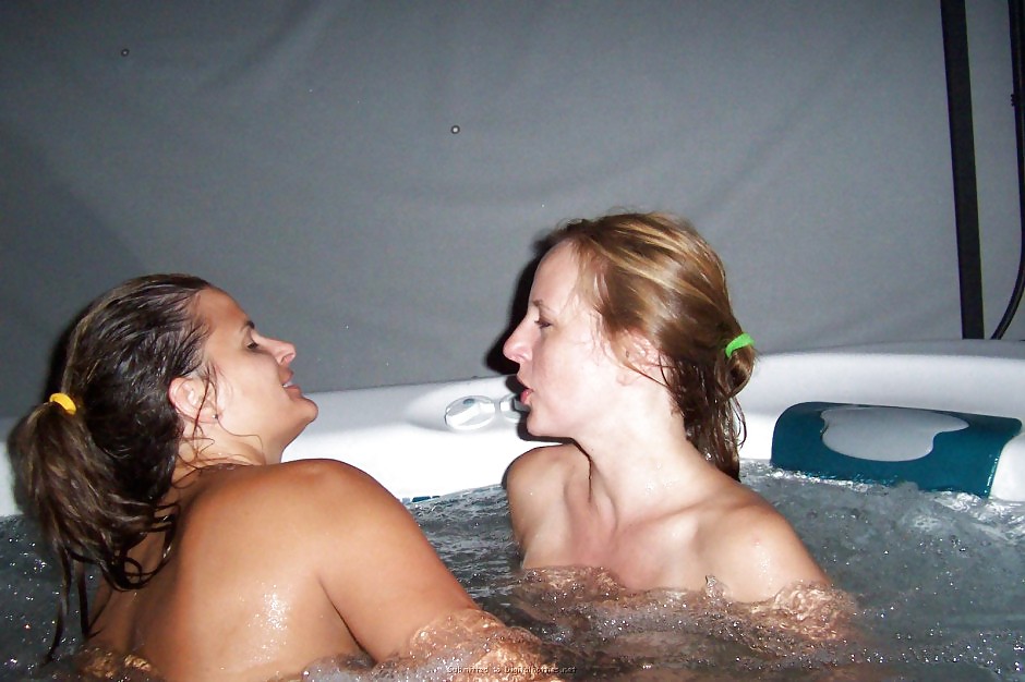 Hot lesbian action in the jacuzzi  #13751502