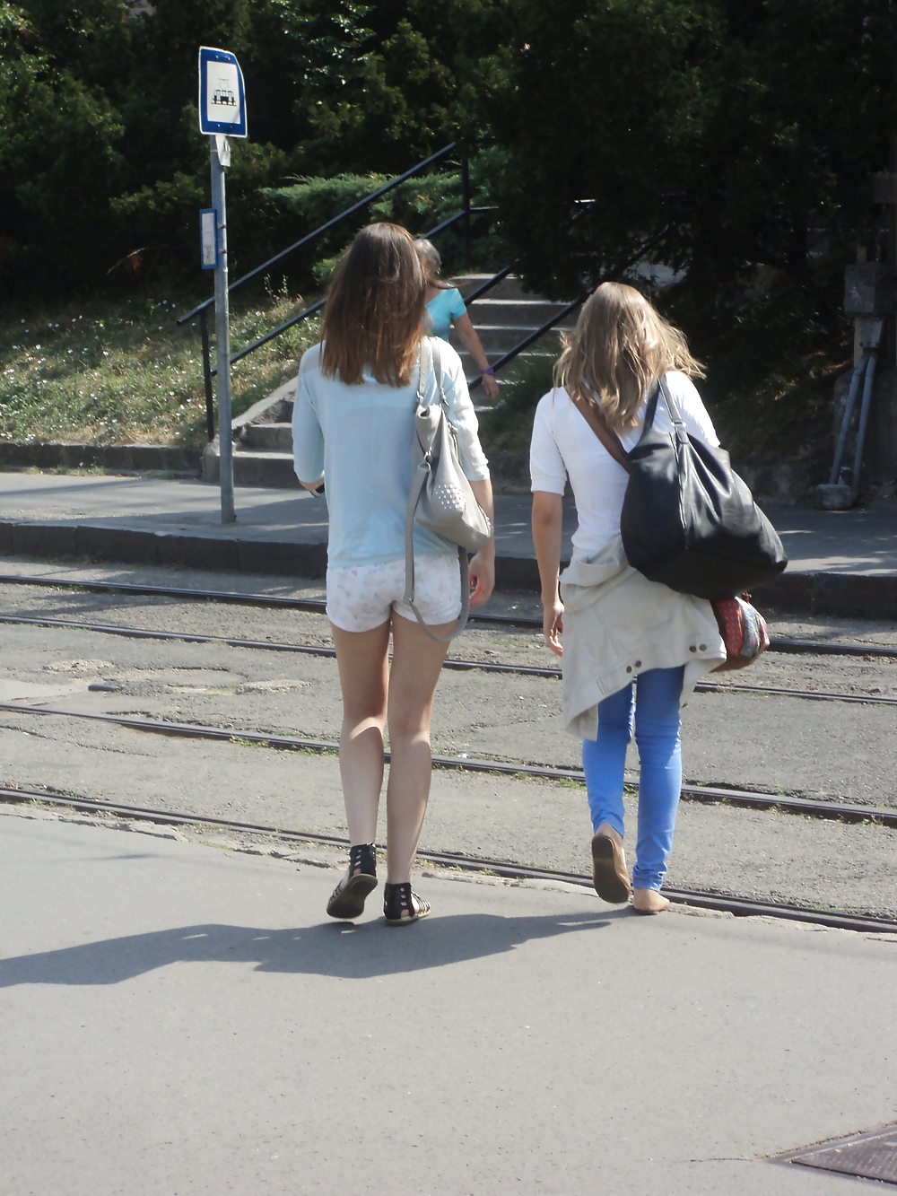 Two tight Teens dressed slutty Candids #19686520