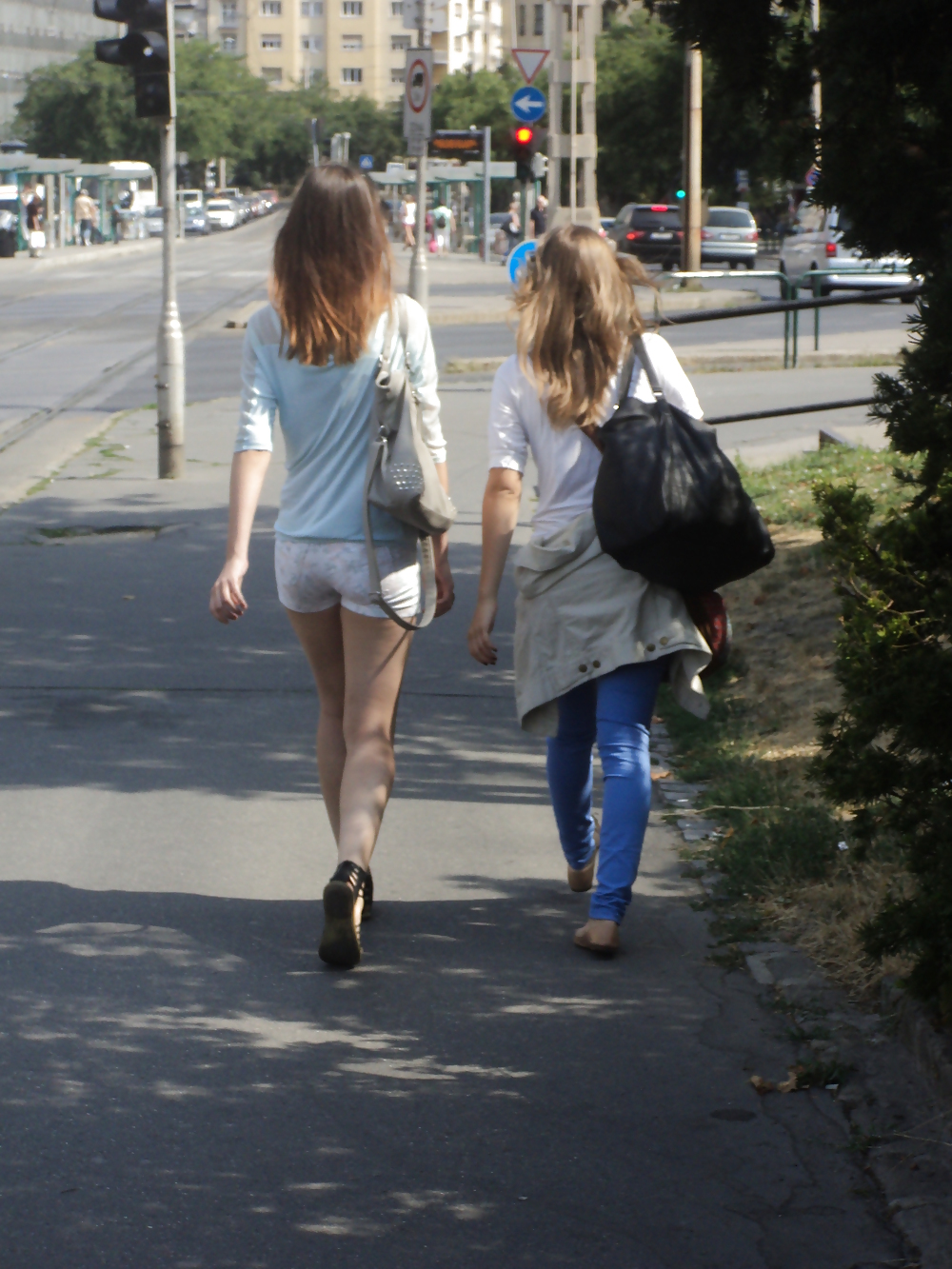 Two tight Teens dressed slutty Candids #19686547