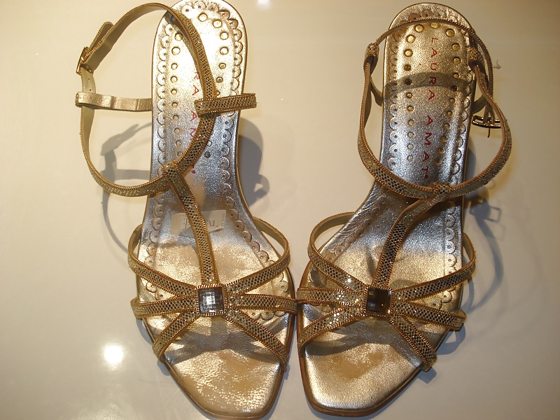 Gold sandals  #3403115