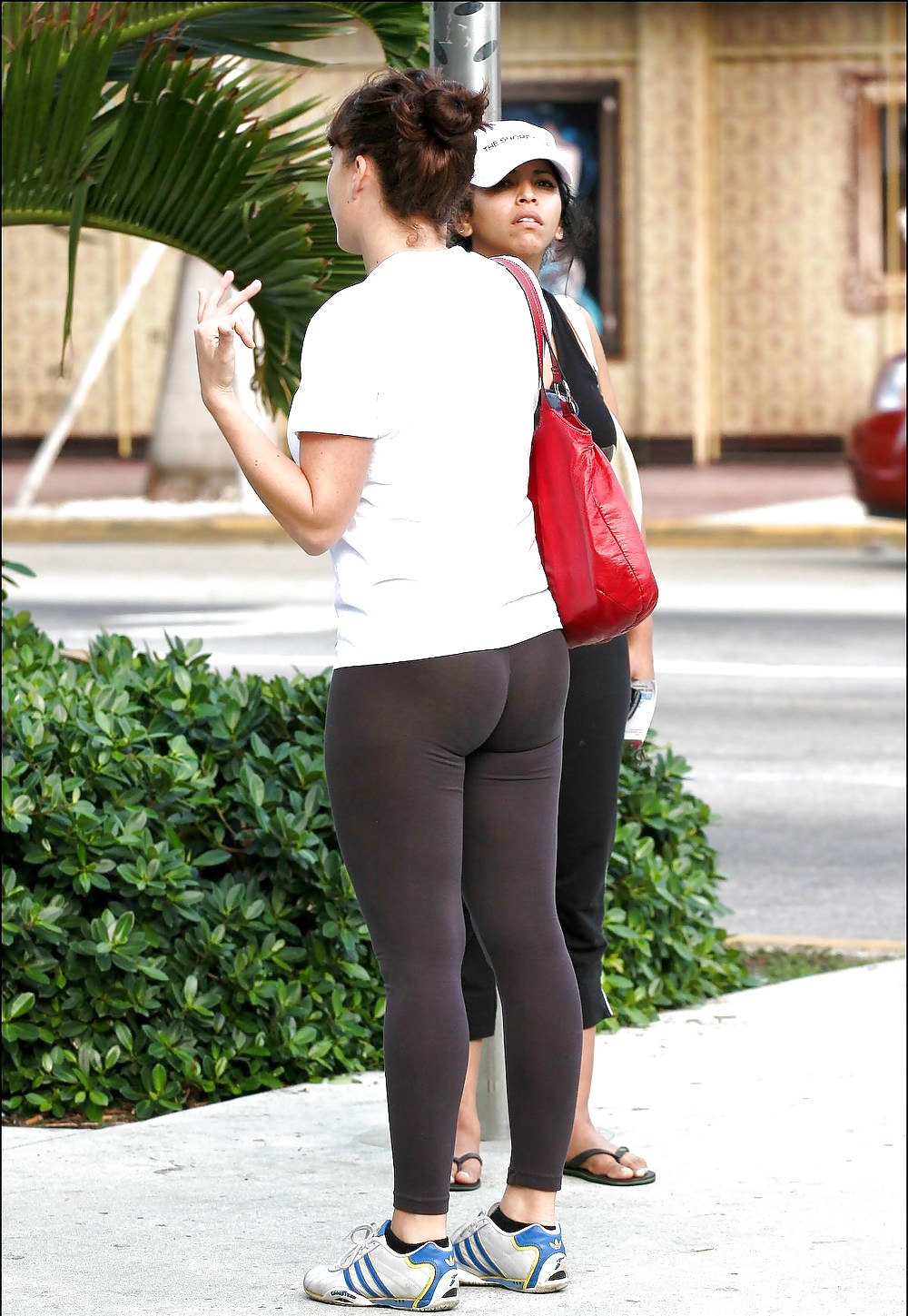 Hot Wives In Tight And See Thru Leggings #18096351