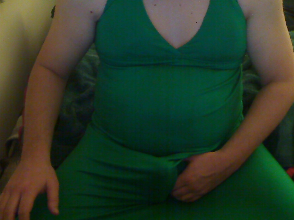 Lady friend's inexperienced dress #9974292