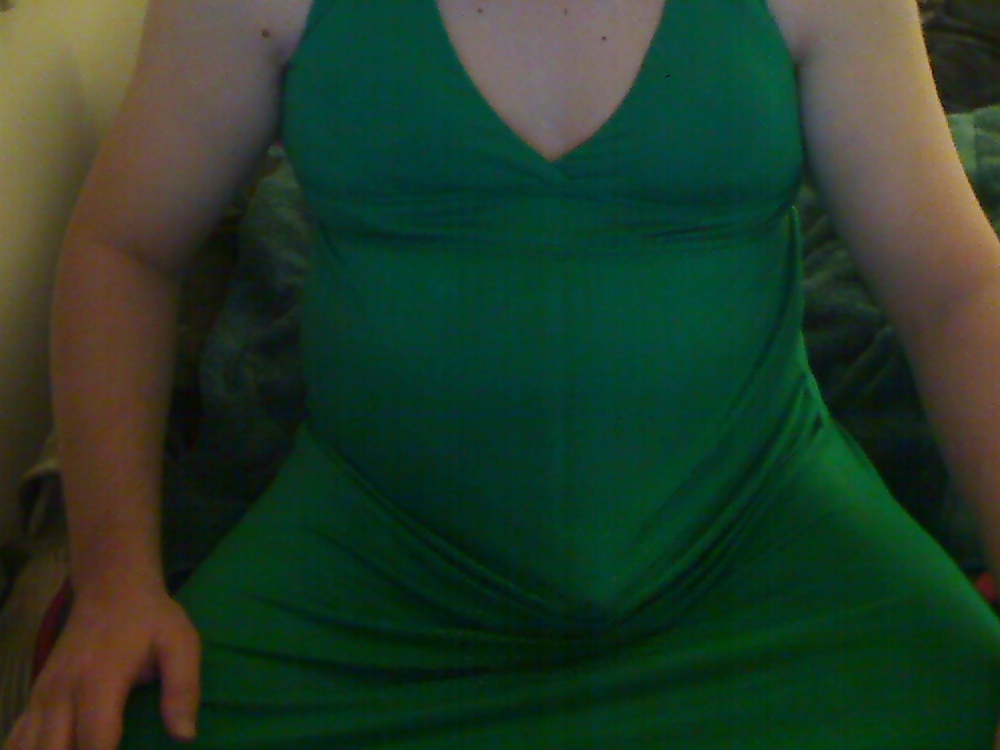 Lady friend's inexperienced dress #9974305