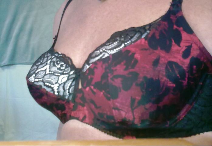 Crossdresser in rd and black bra and panties #17156420