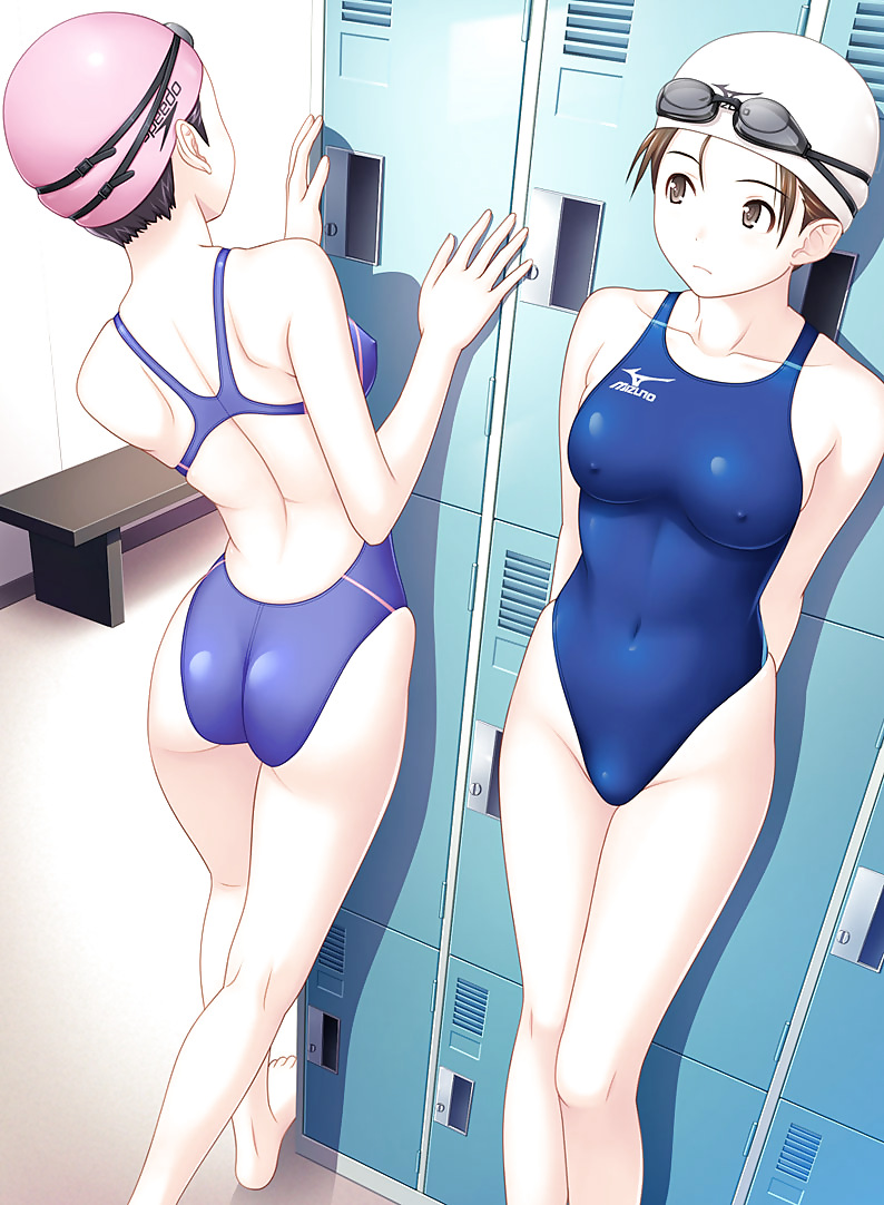 Anime girls on one-piece swimsuits #1748292
