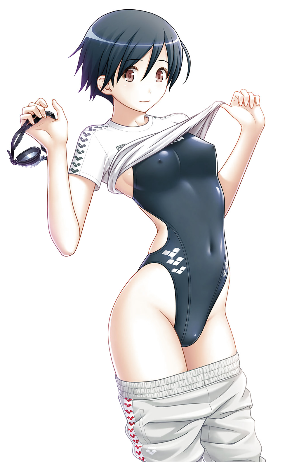 Anime girls on one-piece swimsuits #1748301