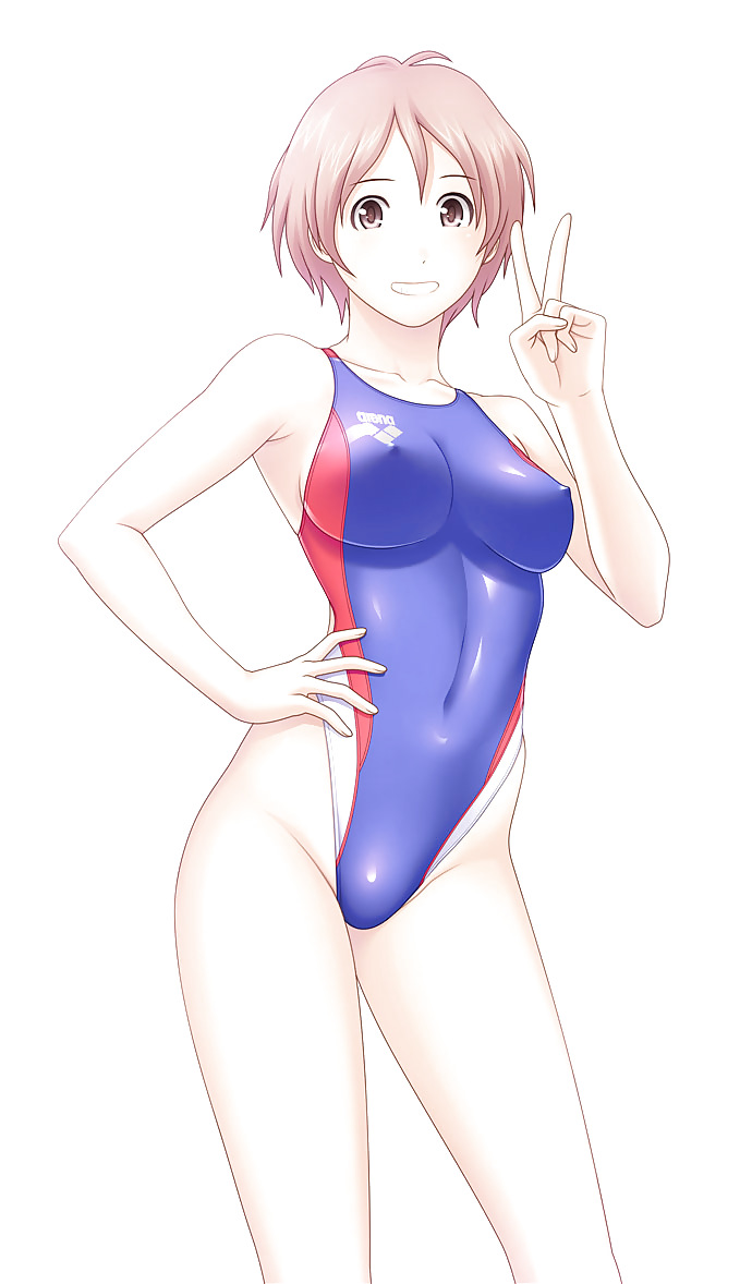 Anime girls on one-piece swimsuits #1748320