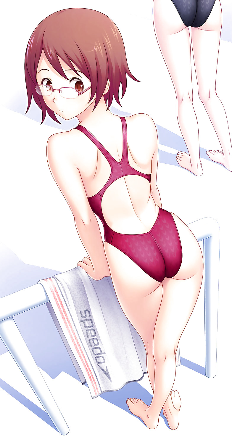 Anime girls on one-piece swimsuits #1748330